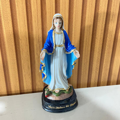 IMAGEM DE RESINA NACIONAL NOSSA SENHORA DAS GRAÇAS MOD2 15CM (1 UNIDADE)