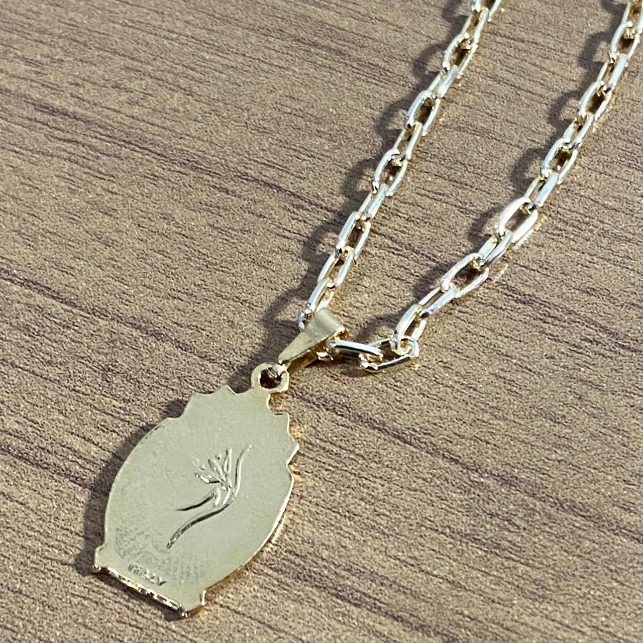 CORRENTE DOURADA DIVINO ESPÍRITO SANTO MOD2 ( 1 UNIDADE)