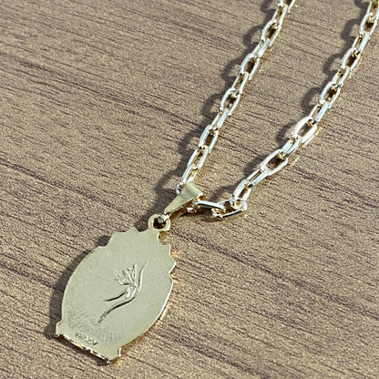 CORRENTE DOURADA DIVINO ESPÍRITO SANTO MOD2 ( 1 UNIDADE)