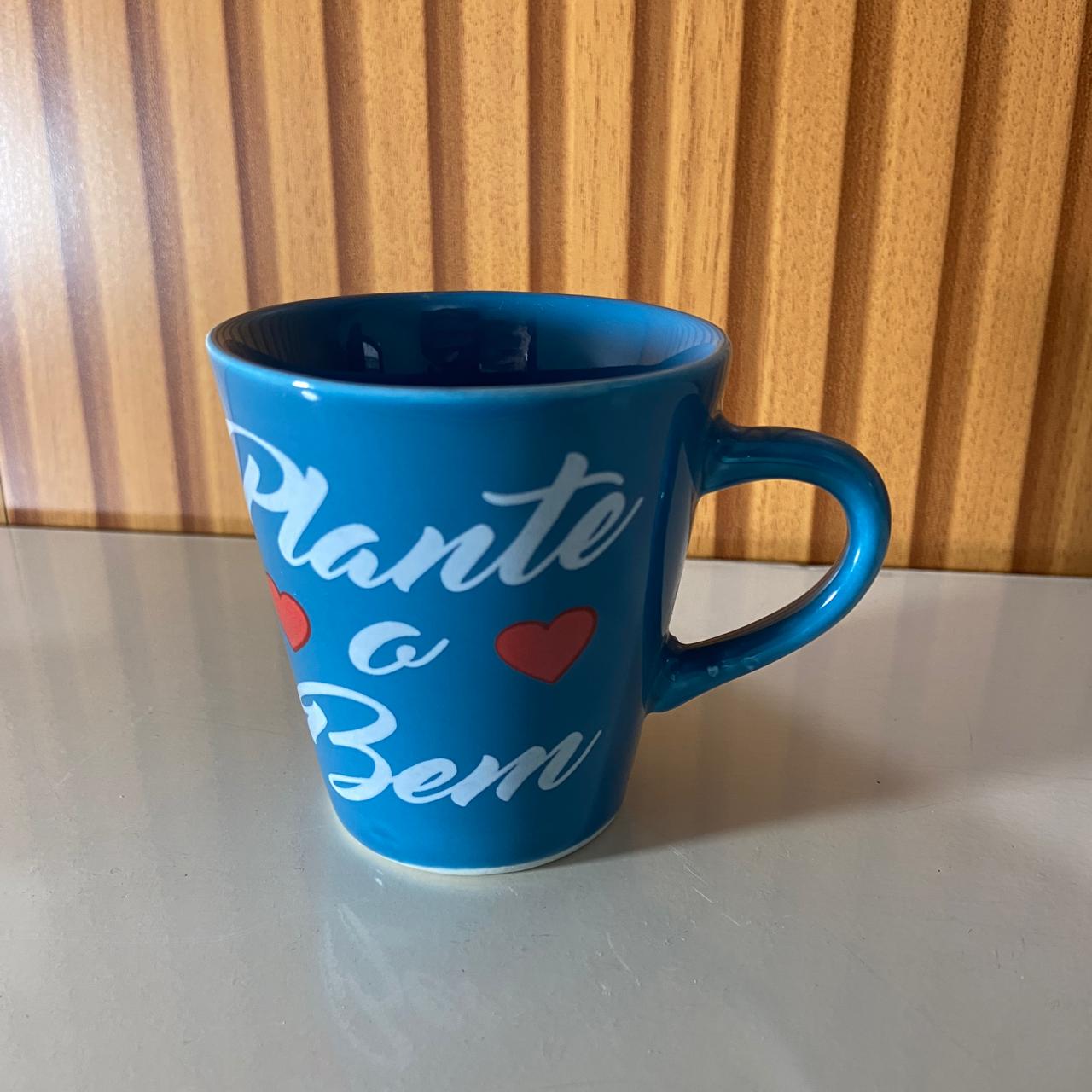 XÍCARA AZUL MOD2 PLANTE O BEM 120ML (1 UNIDADE)