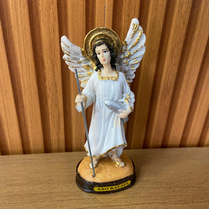 IMAGEM DE RESINA NACIONAL SÃO RAFAEL ARCANJO 14CM (1 UNIDADE)