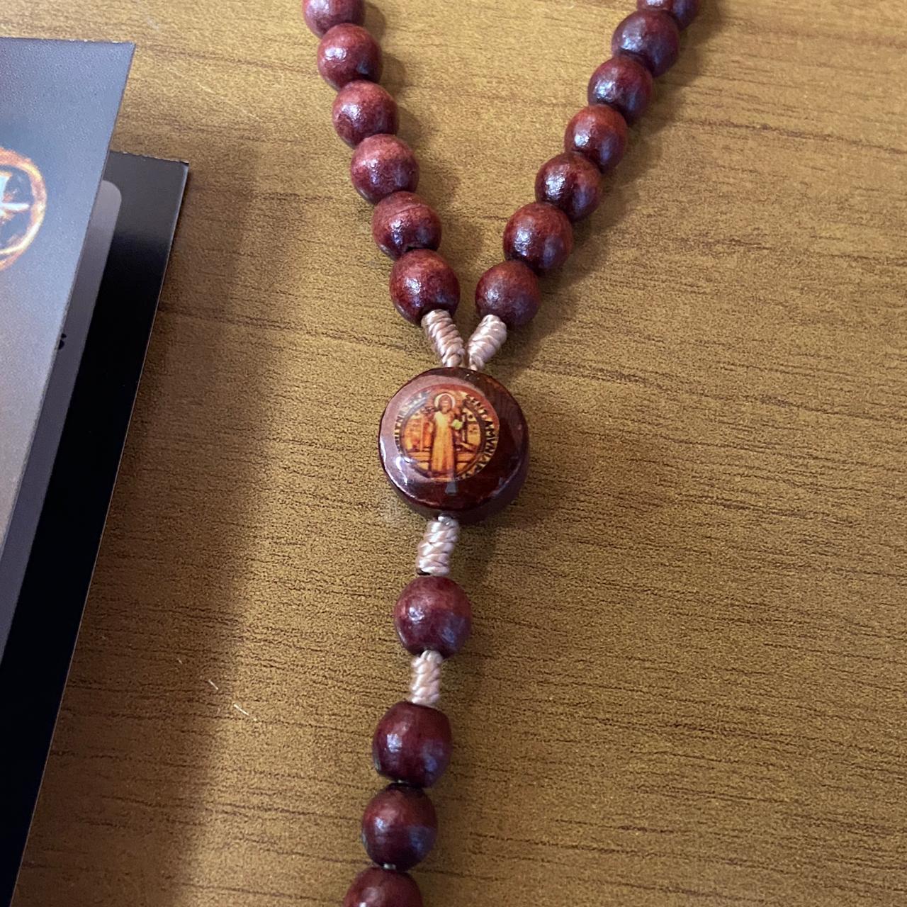 TERÇO DE MADEIRA SÃO BENTO 06MM (3 UNIDADES)