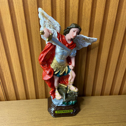 IMAGEM DE RESINA NACIONAL SÃO MIGUEL ARCANJO 20CM (1 UNIDADE)