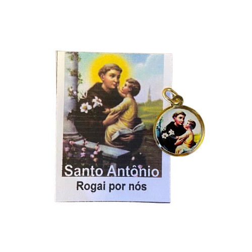 MEDALHA DUPLA FACE SANTO ANTÔNIO (12 UNIDADES)