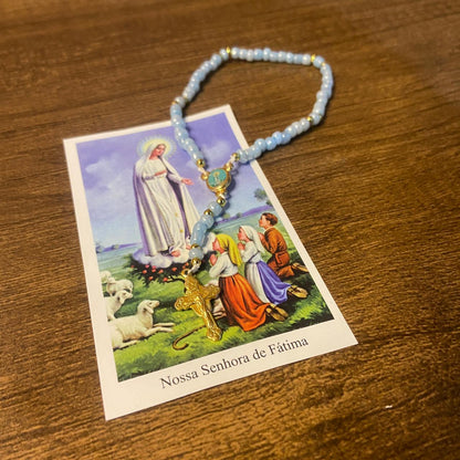 TERÇO MIÇANGA NOSSA SENHORA DE FÁTIMA 4MM   (1UNIDADE)