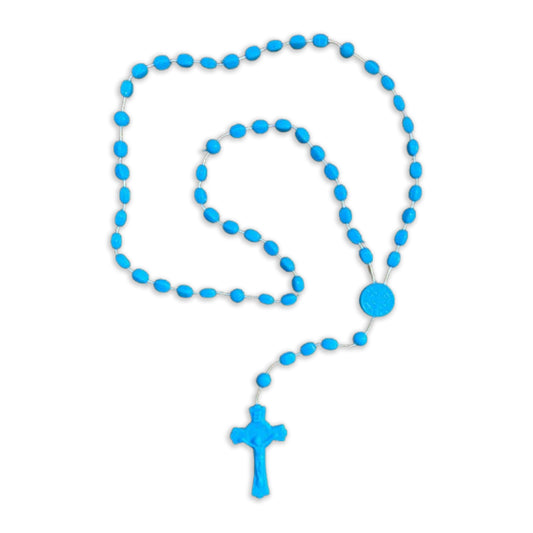 TERÇO ACRÍLICO G AZUL CLARO FOSCO 6MM (12 UNIDADES)