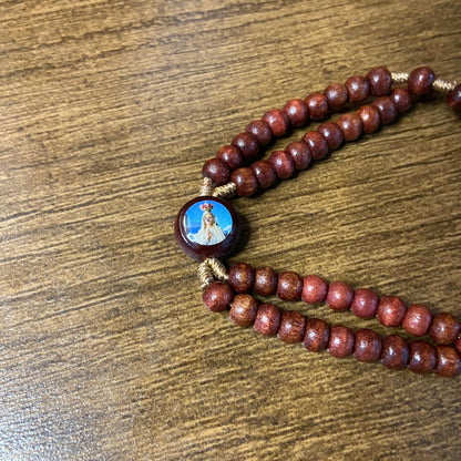 TERÇO PULSEIRA MADEIRA NOSSA SENHORA DE FÁTIMA MOD2 (12 UNIDADES)