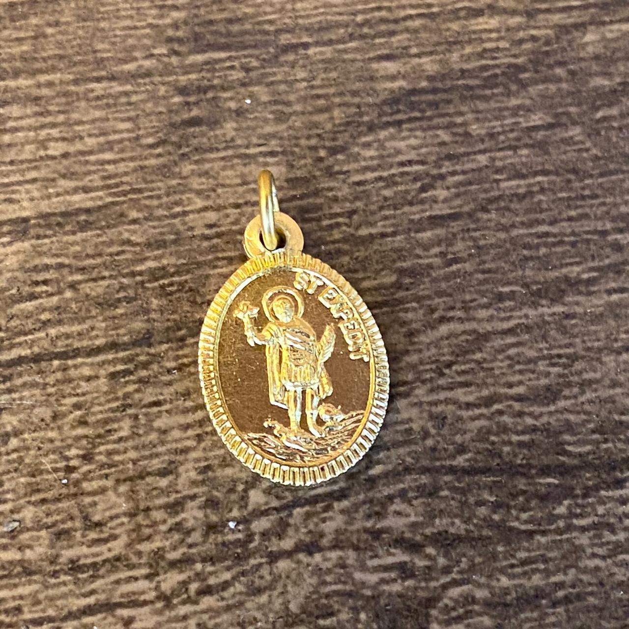 MEDALHA ITALIANA DOURADA SANTO EXPEDITO  ( 06UNIDADES)