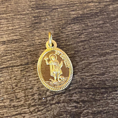 MEDALHA ITALIANA DOURADA SANTO EXPEDITO  ( 06UNIDADES)