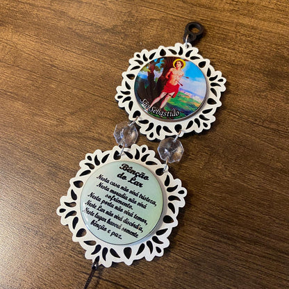 ADORNO DUPLO MINI CIRCULO SÃO SEBASTIÃO (1 UNIDADE)