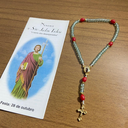 TERÇO MIÇANGA SÃO JUDAS TADEU 4MM (1UNIDADE)