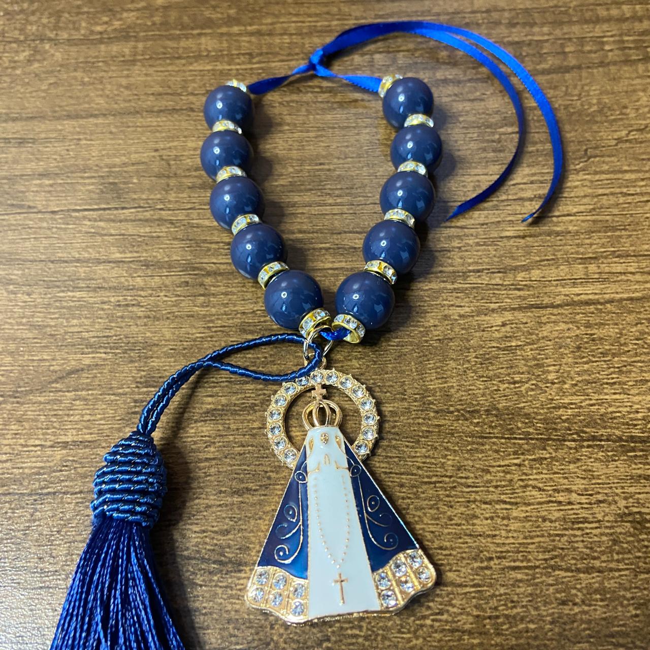 DEZENA PÉROLA AZUL NOSSA SENHORA APARECIDA 15MM (1 UNIDADE)