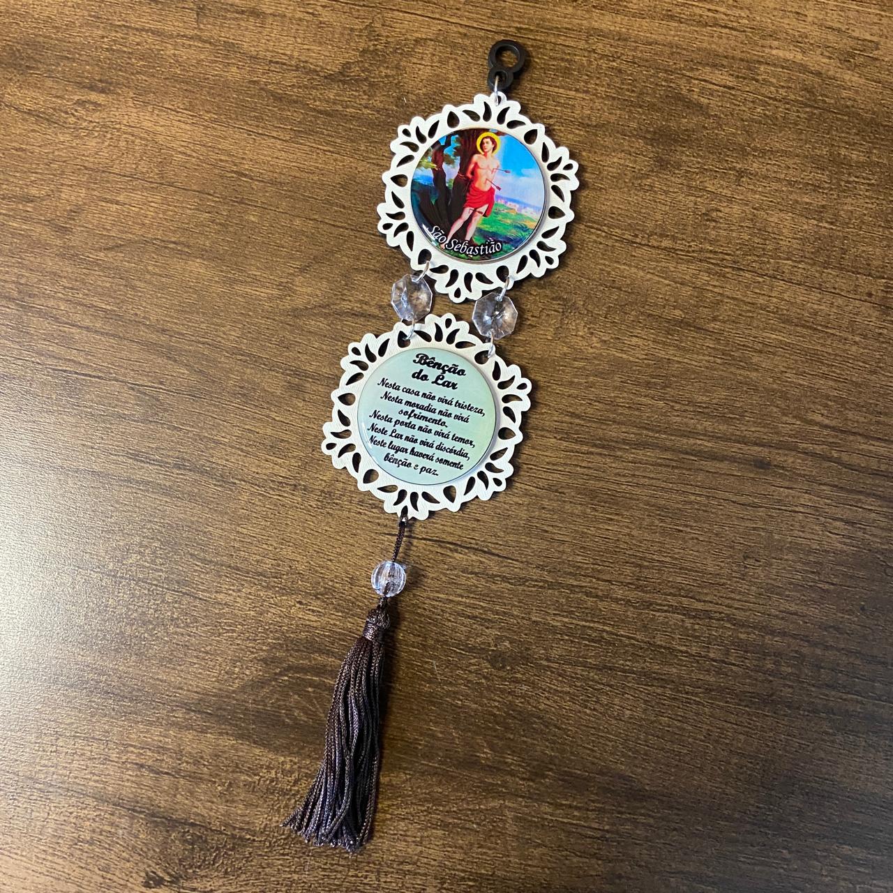 ADORNO DUPLO MINI CIRCULO SÃO SEBASTIÃO (1 UNIDADE)