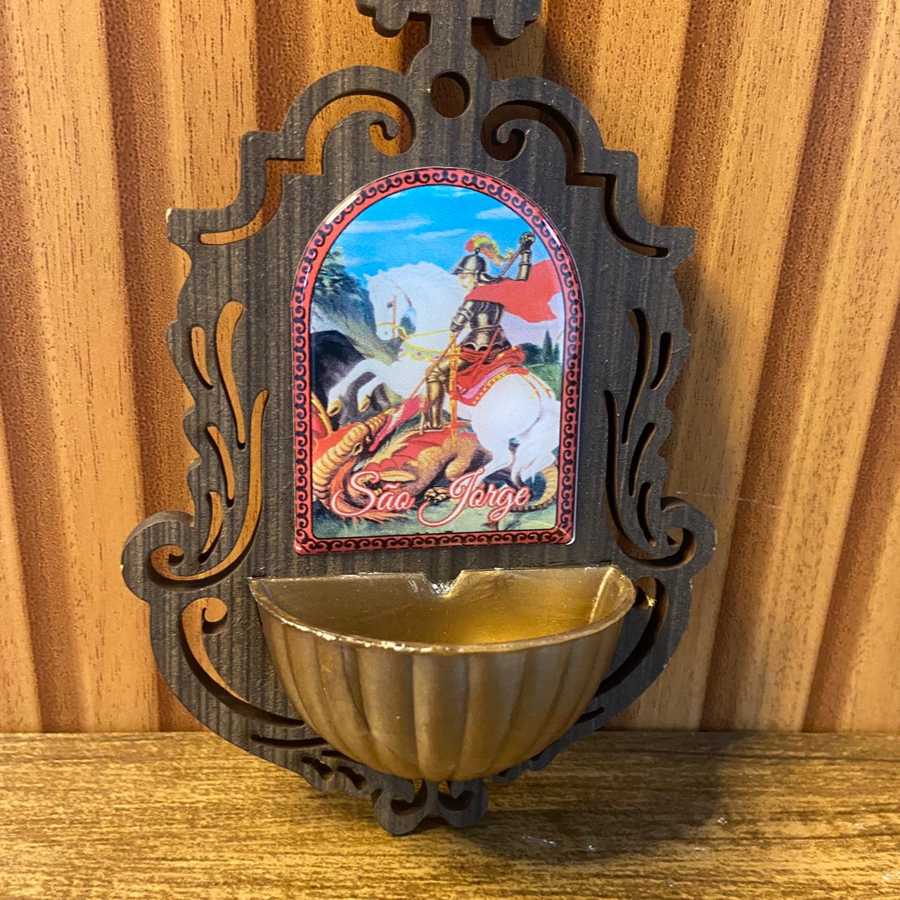 PORTA AGUA BENTA MDF SÃO JORGE 16CM (1 UNIDADE)