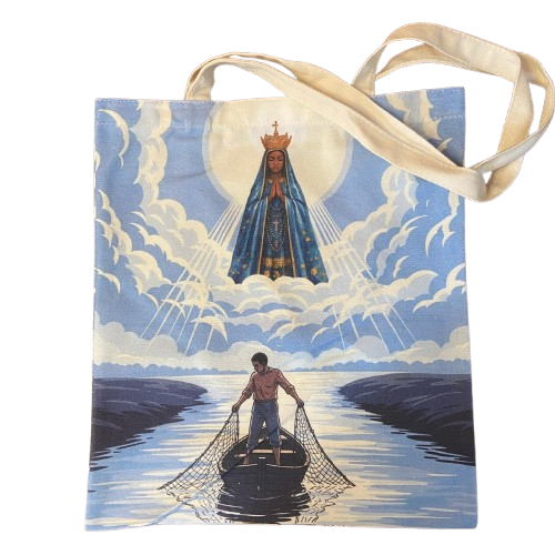 SACOLA DE COMPRAS NOSSA SENHORA APARECIDA 39x34,5CM  - MOD2 (1 UNIDADE)
