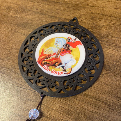 MANDALA MDF TABACO SÃO JORGE 26CM (1 UNIDADE)