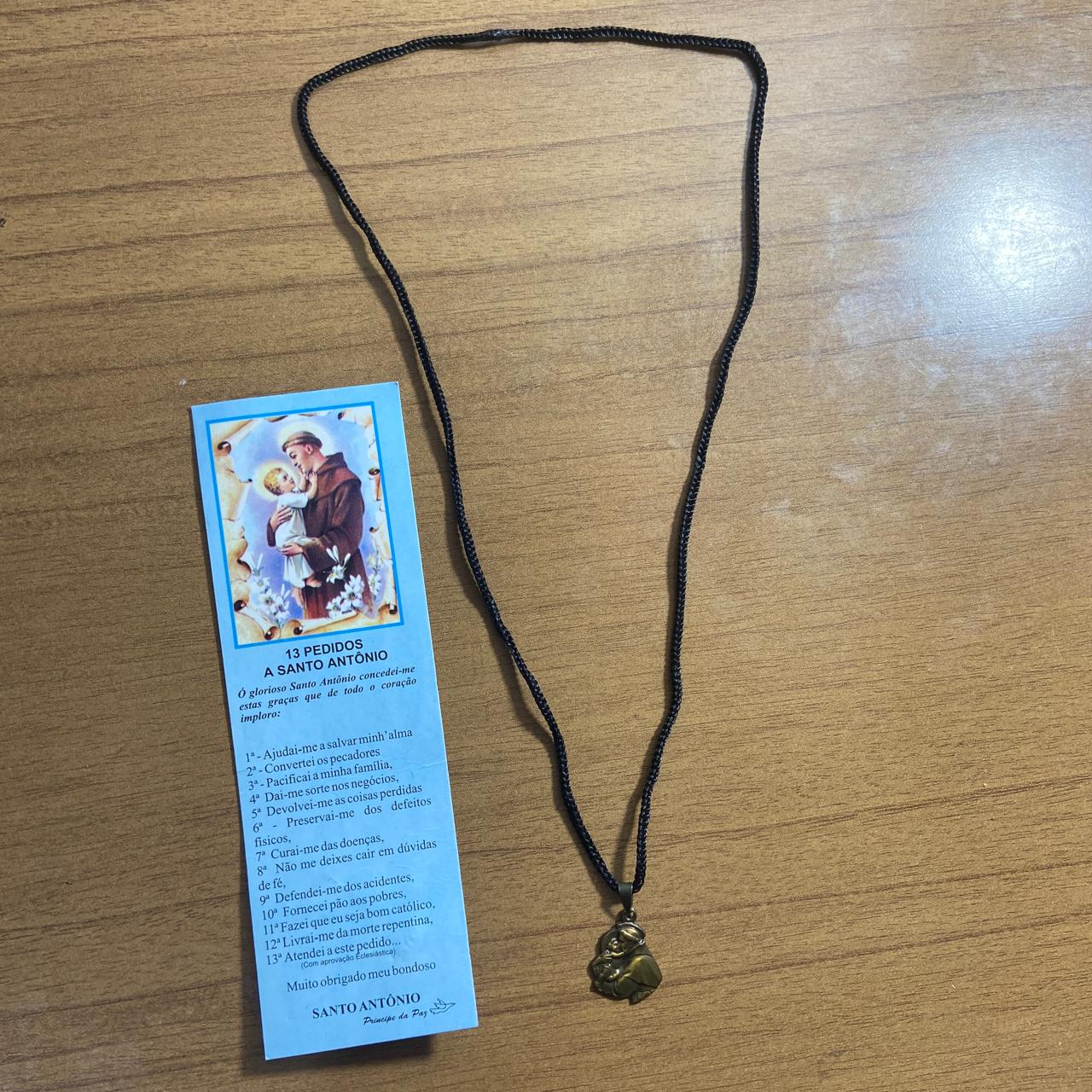 CORDÃO COM MEDALHA OURO VELHO DE SANTO ANTÔNIO (1 UNIDADES)
