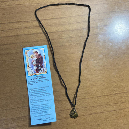 CORDÃO COM MEDALHA OURO VELHO DE SANTO ANTÔNIO (1 UNIDADES)