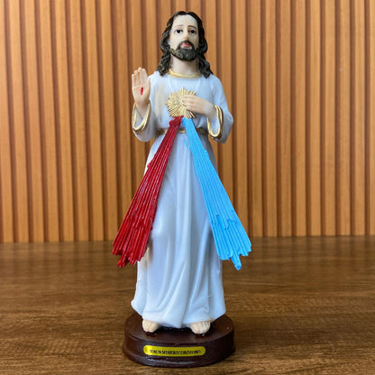 IMAGEM DE RESINA NACIONAL JESUS MISERICORDIOSO 20CM (1 UNIDADE)