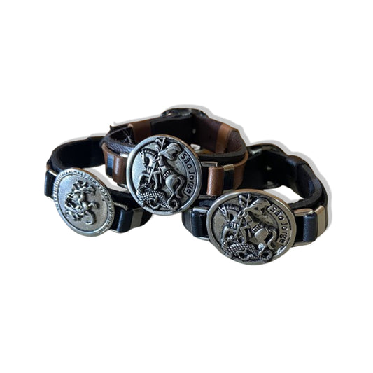 PULSEIRA COURO SÃO JORGE  SORTIDOS (6 UNIDADES)