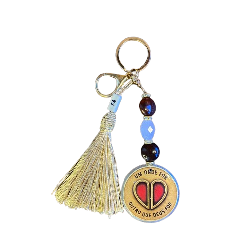 CHAVEIRO LUXO MEDALHA RESINADA DO CASAL  (1 UNIDADE)