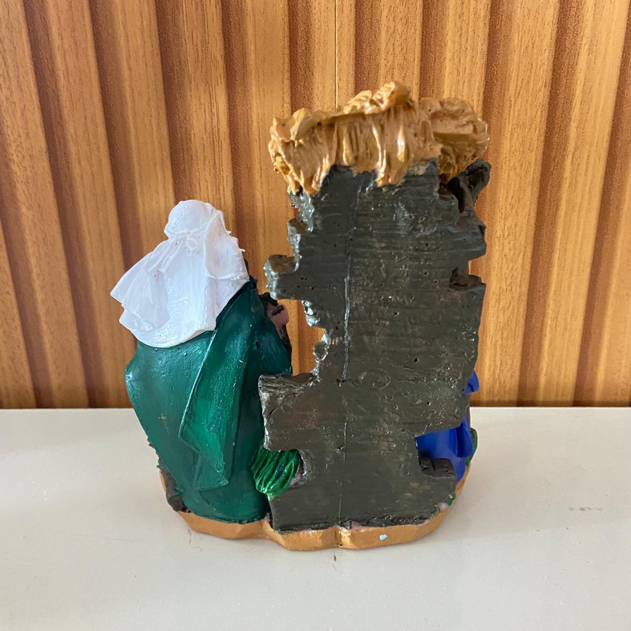 IMAGEM DE RESINA NACIONAL PRESÉPIO ÚNICO CABANA MOD2 15,5CM (1 UNIDADE)