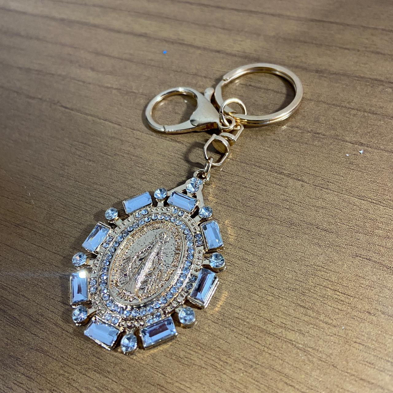 CHAVEIRO LUXO NOSSA SENHORA DAS GRAÇAS COM MOSQUETE MOD2 (6 UNIDADES)