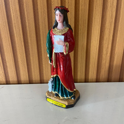 IMAGEM DE RESINA NACIONAL SANTA CECÍLIA 14CM (1 UNIDADE)