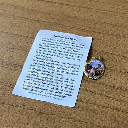 MEDALHA ALUMINIO SAGRADA FAMÍLIA (36 UNIDADES)