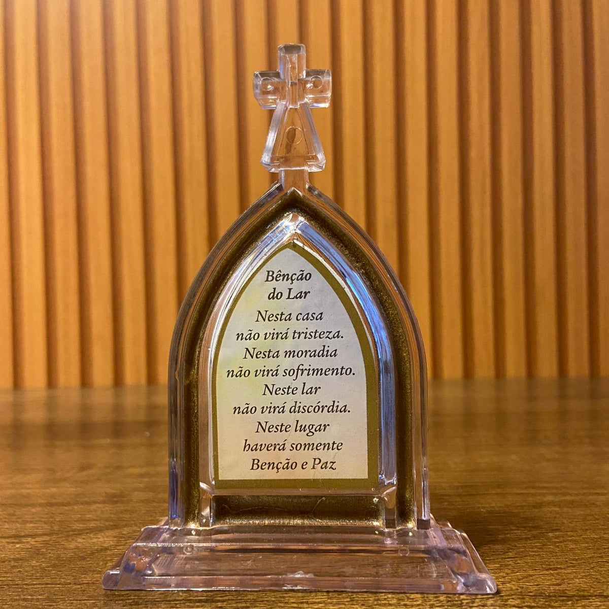 CAPELA ACRÍLICA P NOSSA SENHORA DE GUADALUPE  12X8,5CM TRANSPARENTE (1 UNIDADE)