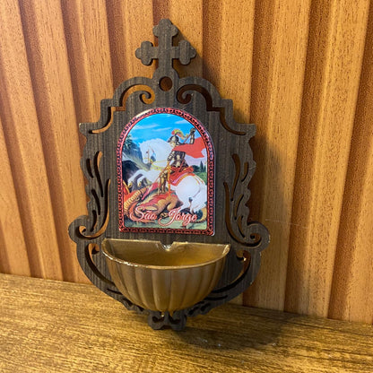 PORTA AGUA BENTA MDF SÃO JORGE 16CM (1 UNIDADE)