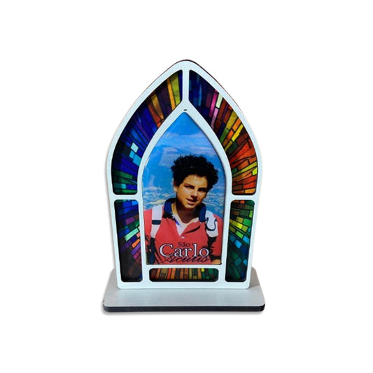 CAPELA MDF VITRAL SÃO CARLO ACUTIS 18CM (1 UNIDADE)