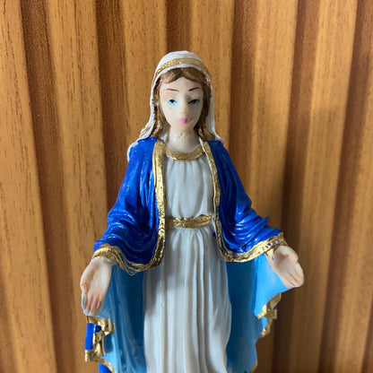 IMAGEM DE RESINA NACIONAL NOSSA SENHORA DAS GRAÇAS MOD2 15CM (1 UNIDADE)