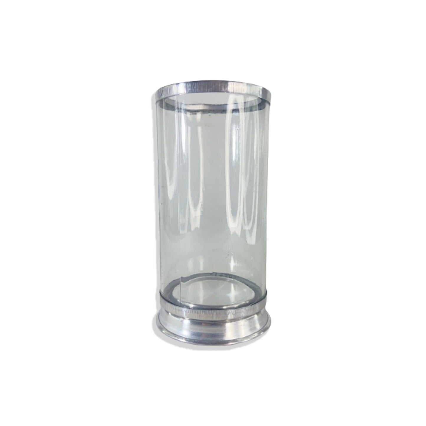 PORTA VELA DE VIDRO TRANSPARENTE G 18CM (1 UNIDADE)