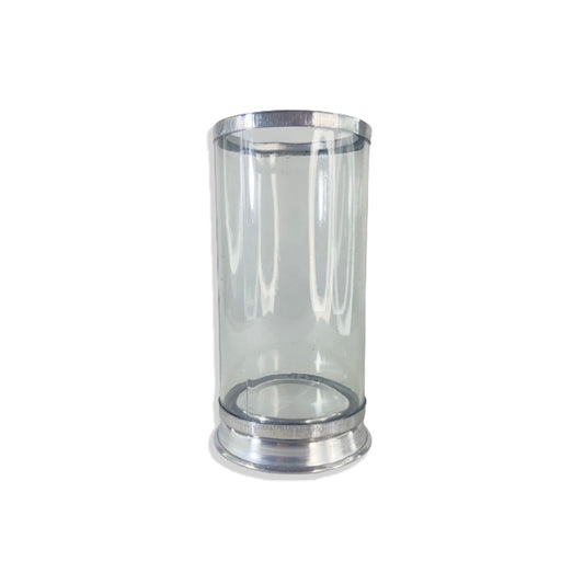 PORTA VELA DE VIDRO TRANSPARENTE G 18CM (1 UNIDADE)
