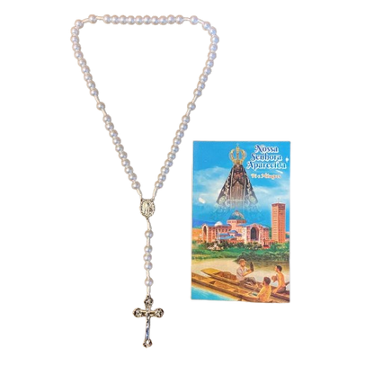 TERÇO PÉROLA NOSSA SENHORA APARECIDA 8MM (1 UNIDADE)