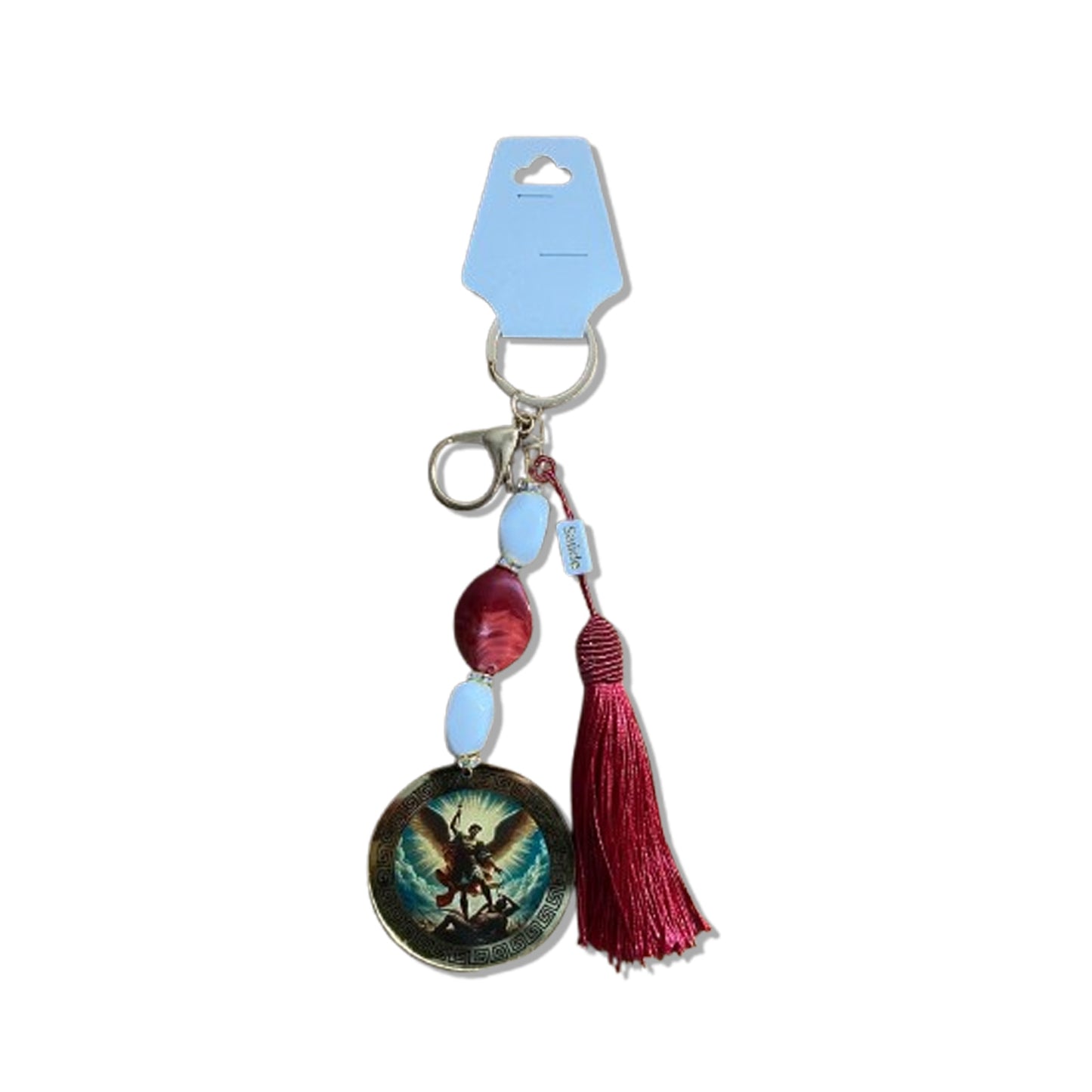 CHAVEIRO DE PEDRARIAS SÃO MIGUEL ARCANJO EM ACRÍLICO (1 UNIDADE)