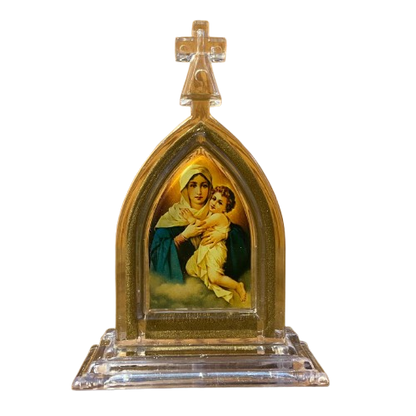 CAPELA ACRÍLICA P MÃE RAINHA  12X8,5CM TRANSPARENTE (1 UNIDADE)