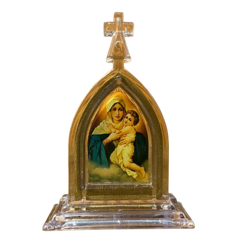 CAPELA ACRÍLICA P MÃE RAINHA  12X8,5CM TRANSPARENTE (1 UNIDADE)