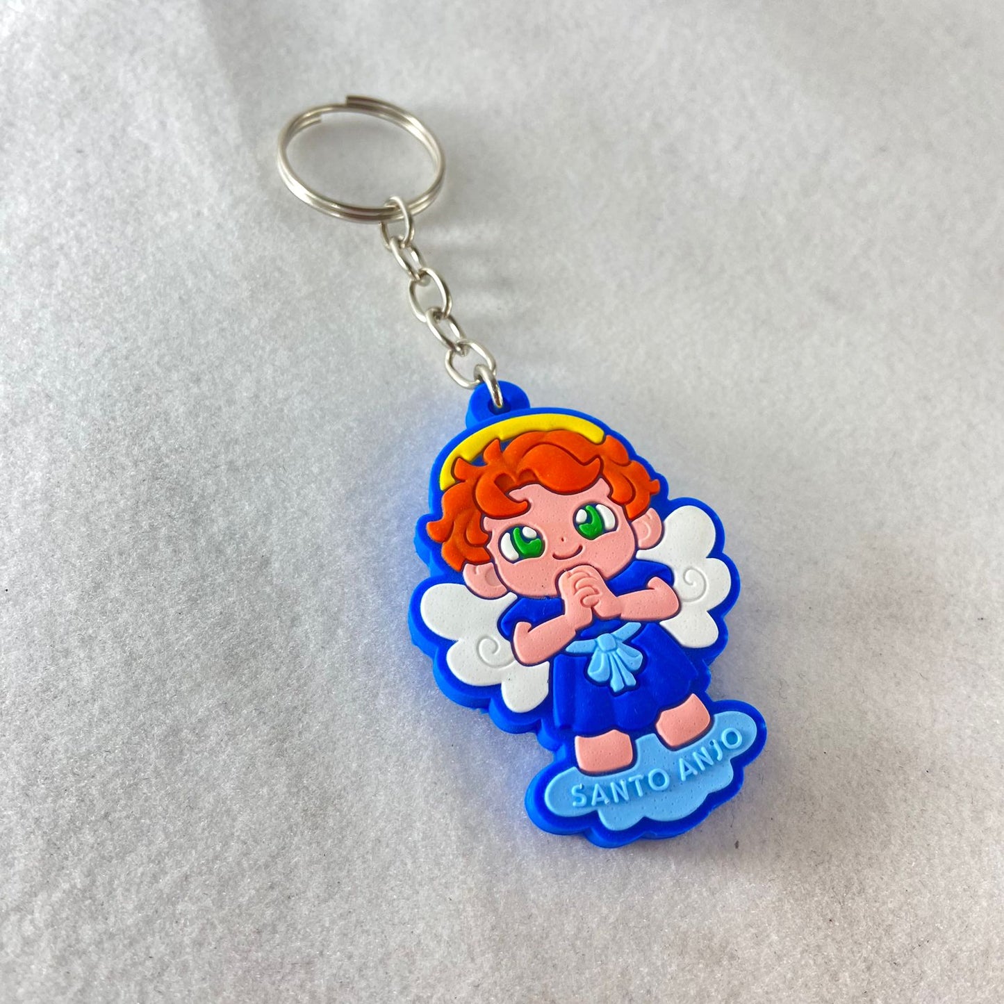 CHAVEIRO EMBORRACHADO SANTO ANJO AZUL MOD2 (12 UNIDADES)