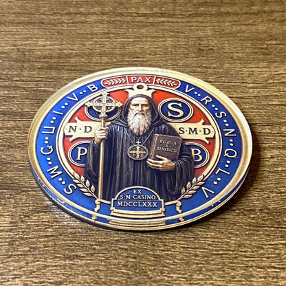 IMÃ DE ACRÍLICO MEDALHA SÃO BENTO (1 UNIDADE)