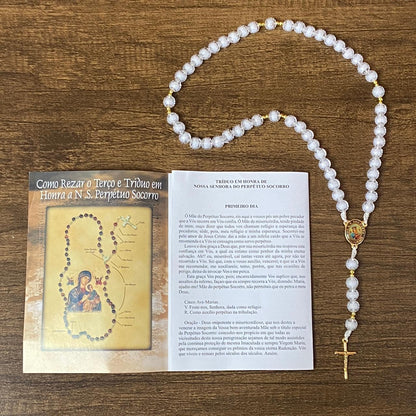 TERÇO ACRÍLICO NOSSA SENHORA DO PERPÉTUO SOCORRO 8MM (1 UNIDADES)