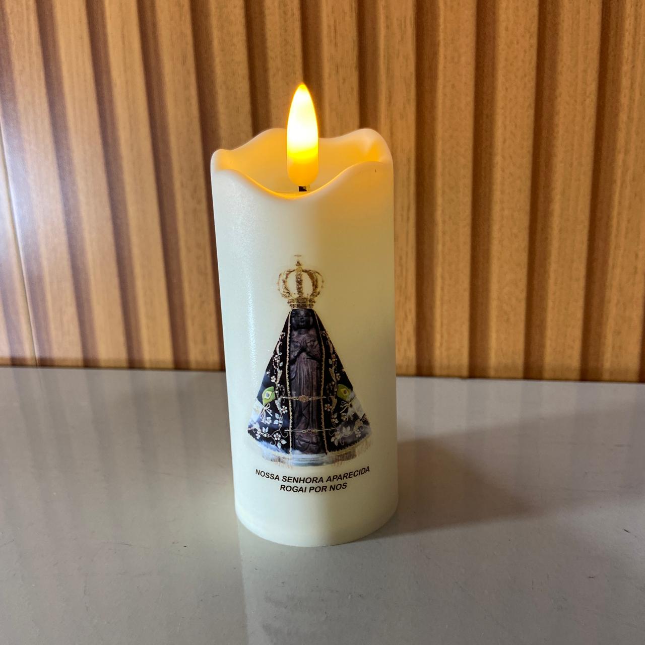 VELA ELETRÔNICA NOSSA SENHORA APARECIDA 11 CM (1 UNIDADE)