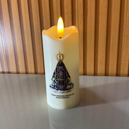 VELA ELETRÔNICA NOSSA SENHORA APARECIDA 11 CM (1 UNIDADE)