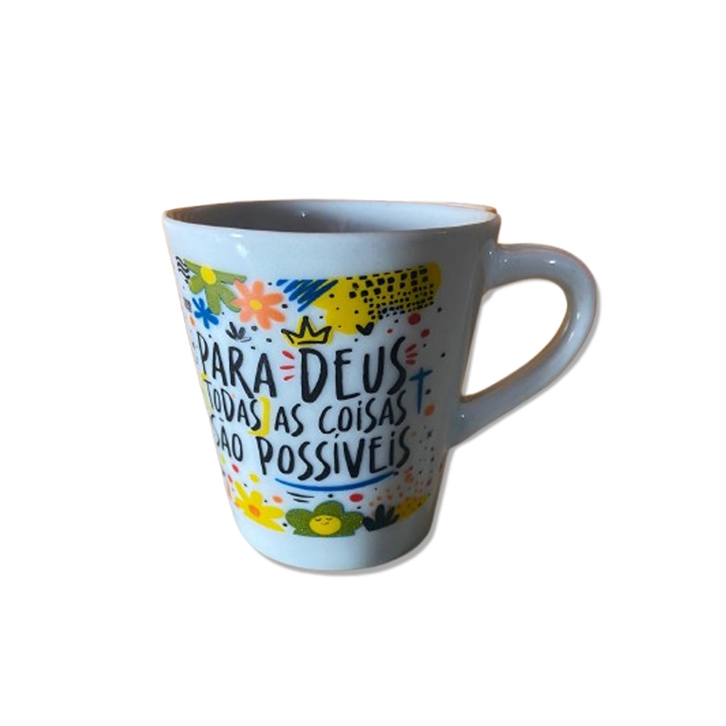 XÍCARA BRANCA PARA DEUS TODAS... 120ML (1 UNIDADE)
