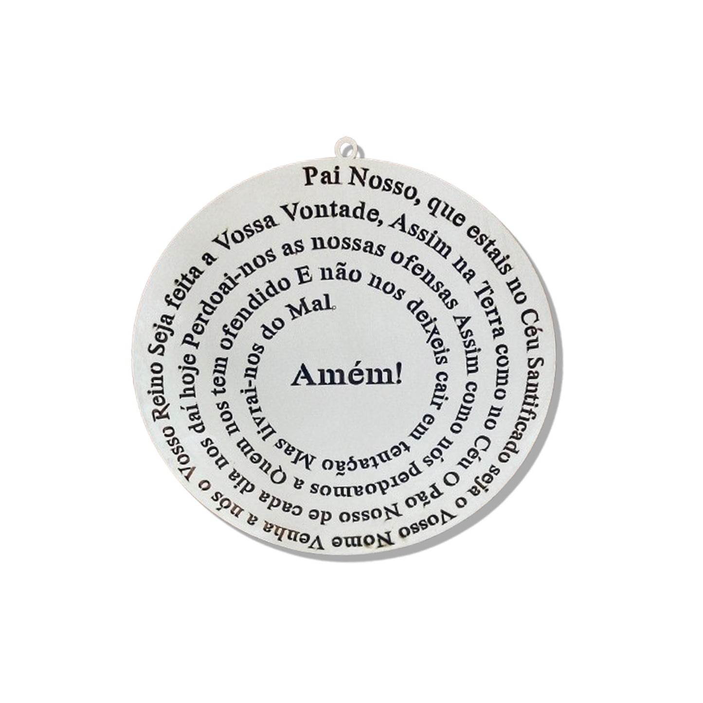 MANDALA MDF BRANCA ORAÇÃO DO PAI NOSSO 30CM (1 UNIDADE)