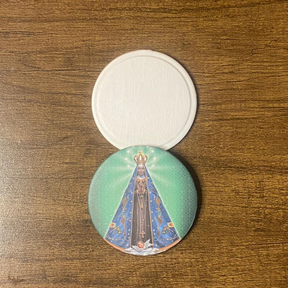 ESPELHO DE BOLSA NOSSA SENHORA DE APARECIDA ( 3 UNIDADES )