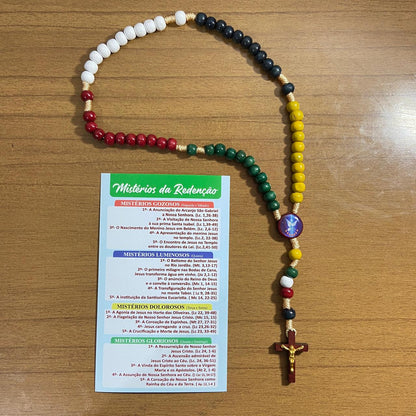 TERÇO DE MADEIRA MISSIONÁRIO (3 UNIDADES)