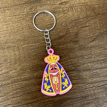 CHAVEIRO EMBORRACHADO NOSSA SENHORA APARECIDA ROSA (12 UNIDADES)