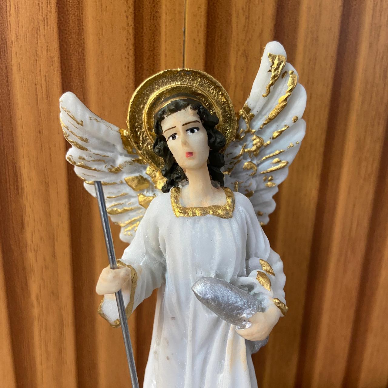 IMAGEM DE RESINA NACIONAL SÃO RAFAEL ARCANJO 14CM (1 UNIDADE)